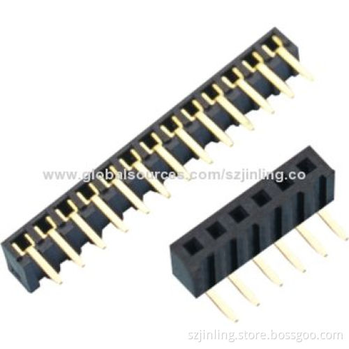 Bottom entry 2.54mm female header, smt dual row height 4.5mm